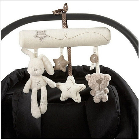 Baby Rattles Toys Plush Baby Toys 0-12 Months Soft Animal Musical Rattle Stroller Toys for Baby Mobile Newborn Bed Cart