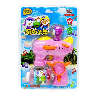High end Pororo Bubble Blower Machine Toy Kids Soap Water Bubble Gun Cartoon Water Gun Gift For Kids Children