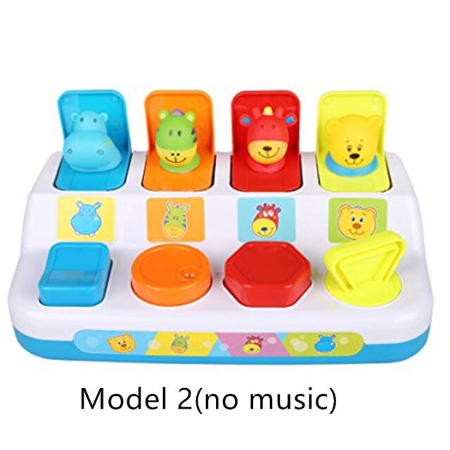 Baby Memory Training Games Pop Up Toys Color and Shape Recognition Educational Animals Learning