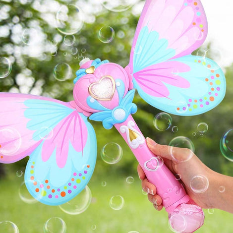 Outdoor Electric Magic Wand Bubble Toys For Children Kids Automatic Soap Bubbles Machine With Lights Music Summer Water Blower