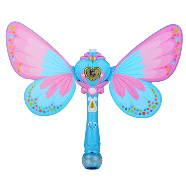 Outdoor Electric Magic Wand Bubble Toys For Children Kids Automatic Soap Bubbles Machine With Lights Music Summer Water Blower