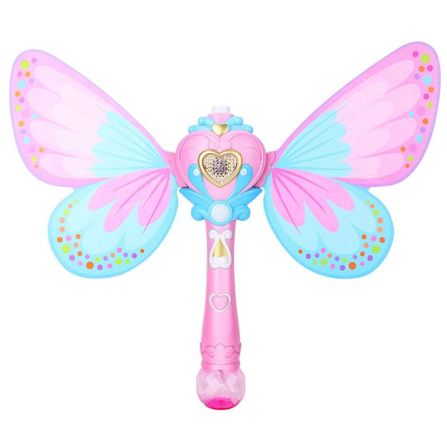 Outdoor Electric Magic Wand Bubble Toys For Children Kids Automatic Soap Bubbles Machine With Lights Music Summer Water Blower