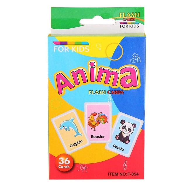 Kids Recognition Color Animal Shape Teaching Card Montessori Toys Early Learning Educational Toys for Children Christmas Gifts
