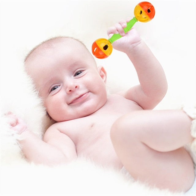 Baby Rattles toy Intelligence Grasping Gums Plastic Hand Bell Rattle Funny Educational Mobiles Toys Early development toy Gifts