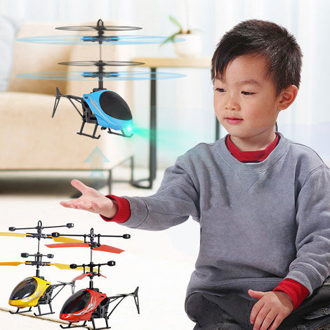 Mini RC Drone Flying RC Helicopter Aircraft Suspension Induction Helicopter Kids Toy LED Light Remote Control Toys for Children