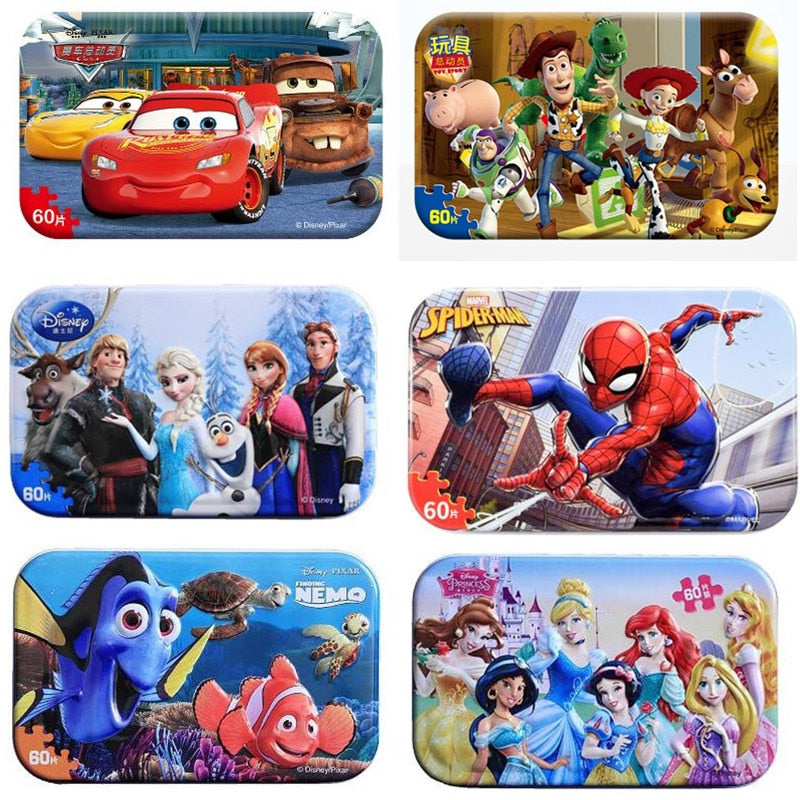 Genuine Marvel Avengers Spiderman Toy Story  Puzzle Toy Children Wooden Jigsaw Puzzles Kids Educational Toys for Children Gift