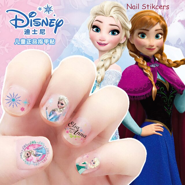 Disney Frozen Elsa Anna Makeup Toys Nail Sticker Disney Princess Sofia Snow White Mickey Minnie Kids Sticker for Girls Gift