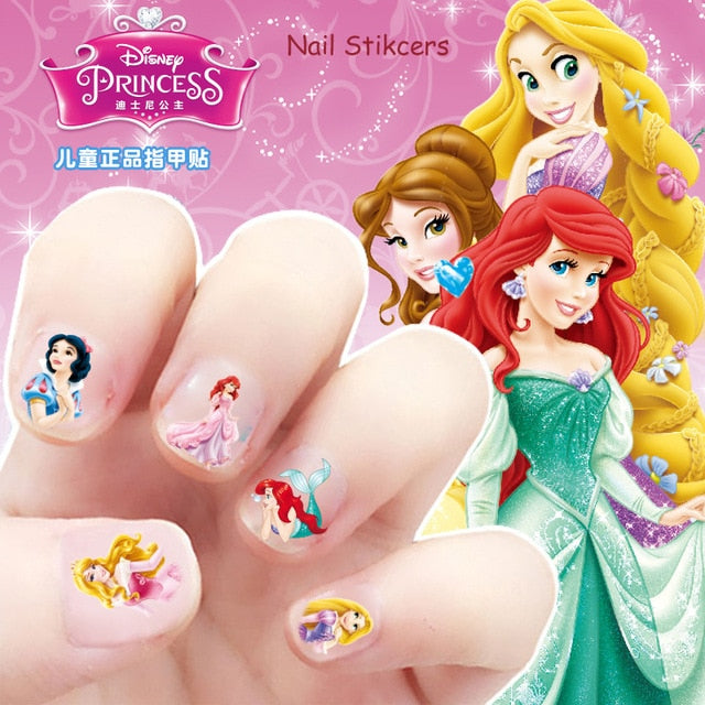Disney Frozen Elsa Anna Makeup Toys Nail Sticker Disney Princess Sofia Snow White Mickey Minnie Kids Sticker for Girls Gift