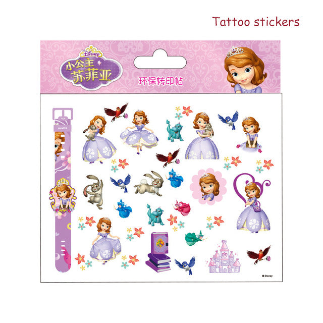 Disney Frozen Elsa Anna Makeup Toys Nail Sticker Disney Princess Sofia Snow White Mickey Minnie Kids Sticker for Girls Gift