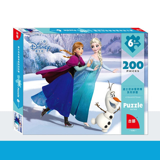 Disney Puzzle Princess 200 piece boxed paper plane puzzle children's puzzle Thomas Toy Puzzle