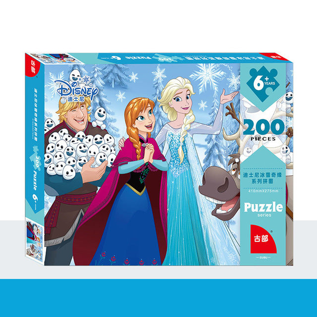 Disney Puzzle Princess 200 piece boxed paper plane puzzle children's puzzle Thomas Toy Puzzle