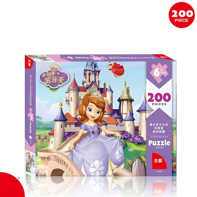 Disney Puzzle Princess 200 piece boxed paper plane puzzle children's puzzle Thomas Toy Puzzle