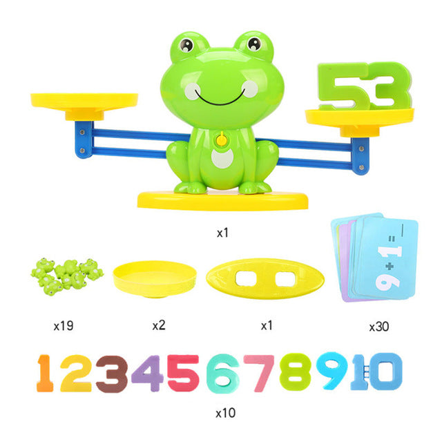 Math Match Game Board Toys Monkey Cat Match Balancing Scale Number Balance Game Kids Educational Toy to Learn add and subtract