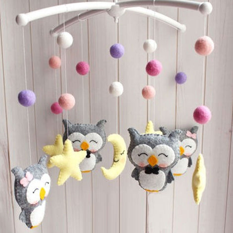 Baby Rattles Crib Mobile Bell Toys for Kids Baby Toys 0-12 Months Baby Carousel Bed Hanging Toy Newborn Photography Props Gifts