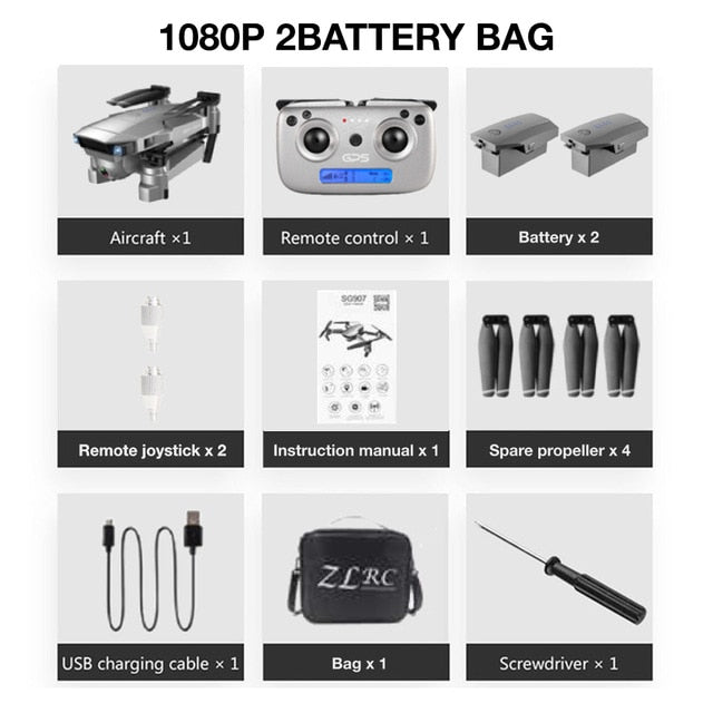 SG907 GPS Drone Professional 4K HD Dual Camera X50 ZOOM 5G WIFI FPV RC Quadcopter follow me Foldable Selfie Drones VS S167 SG906
