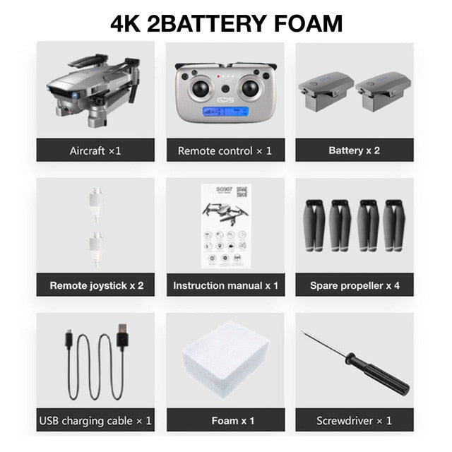 SG907 GPS Drone Professional 4K HD Dual Camera X50 ZOOM 5G WIFI FPV RC Quadcopter follow me Foldable Selfie Drones VS S167 SG906