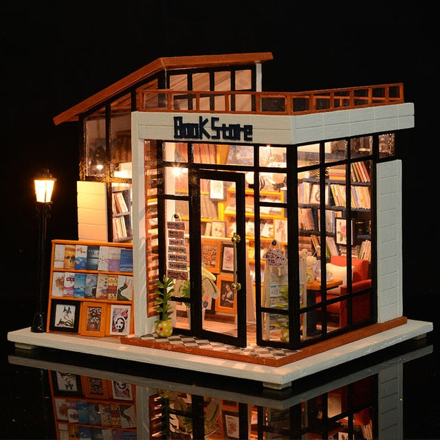 Cutebee Doll House Furniture Miniature Dollhouse DIY Miniature House Room Box Theatre Toys for Children DIY Dollhouse Njxw-B
