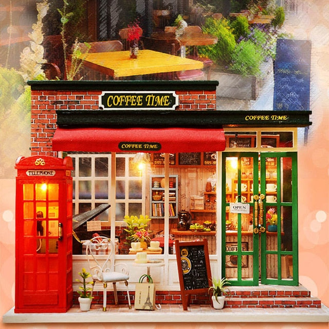 Cutebee Doll House Furniture Miniature Dollhouse DIY Miniature House Room Box Theatre Toys for Children DIY Dollhouse Njxw-B