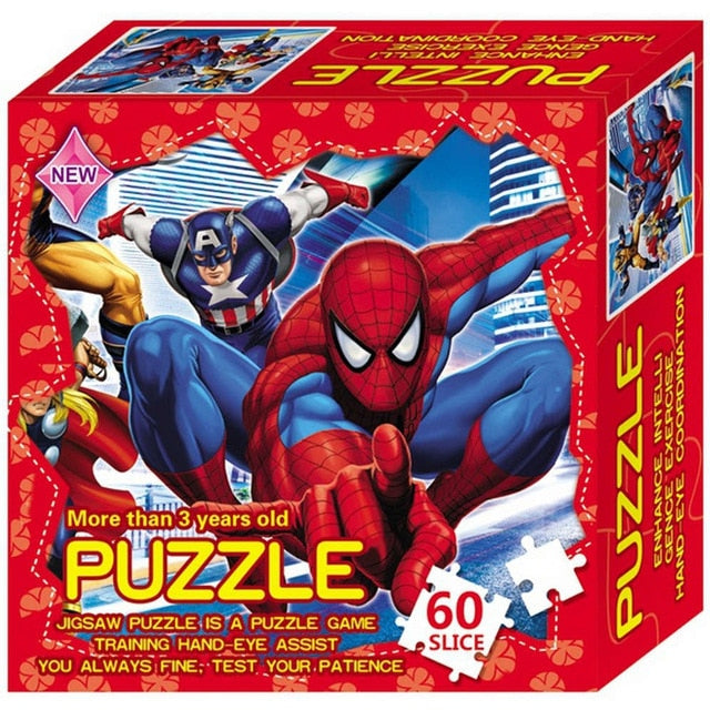 Paper Jigsaw Puzzles Hero Princess Elsa Educational Puzzle For Children Kid Toy Brain Training Game Toys For Baby Christmas Gift