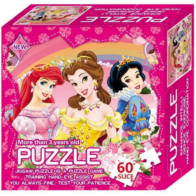 Paper Jigsaw Puzzles Hero Princess Elsa Educational Puzzle For Children Kid Toy Brain Training Game Toys For Baby Christmas Gift