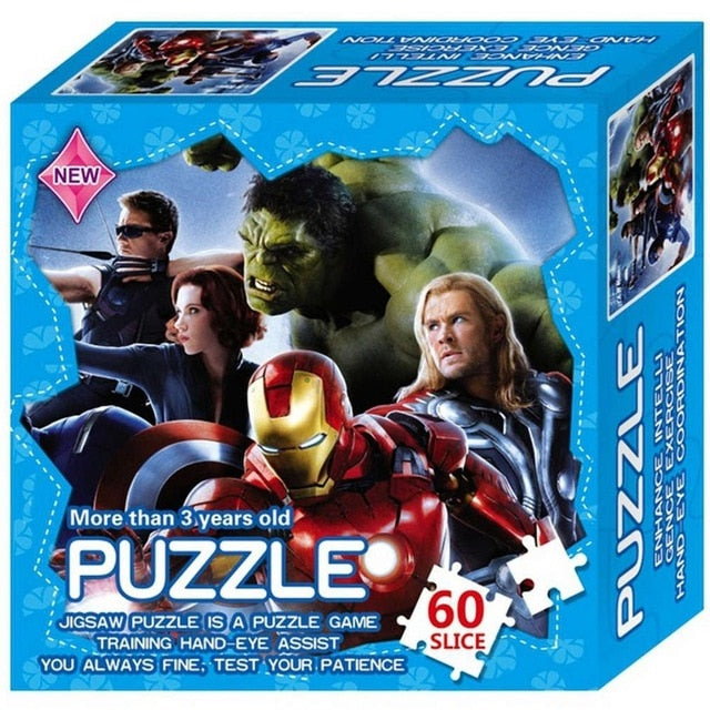 Paper Jigsaw Puzzles Hero Princess Elsa Educational Puzzle For Children Kid Toy Brain Training Game Toys For Baby Christmas Gift
