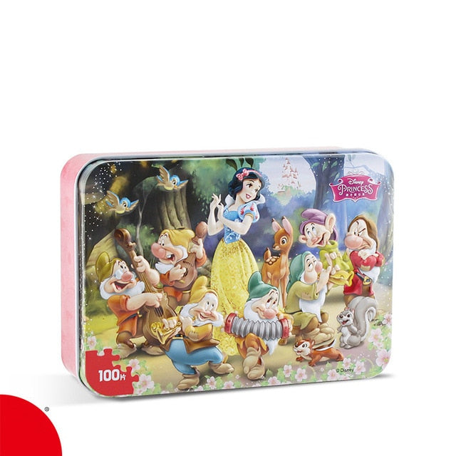 Disney Frozen Mickey Minnie Mouse Sofia Mermaid Duck Puzzle 100 Pieces Learning Educational Interesting Wooden Toys For Children