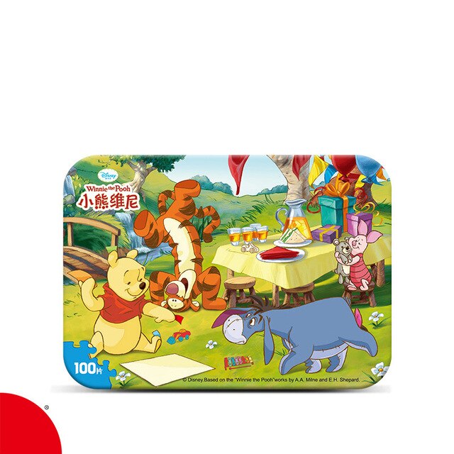 Disney Frozen Mickey Minnie Mouse Sofia Mermaid Duck Puzzle 100 Pieces Learning Educational Interesting Wooden Toys For Children