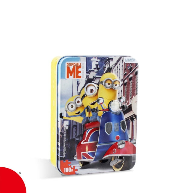 Disney Frozen Mickey Minnie Mouse Sofia Mermaid Duck Puzzle 100 Pieces Learning Educational Interesting Wooden Toys For Children