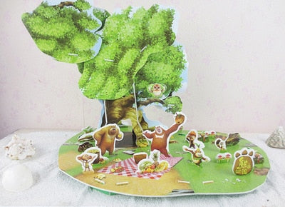 Plants vs Zombies 3D Paper Puzzle Model Toy Gifts Toys For Children High Quality