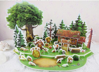 Plants vs Zombies 3D Paper Puzzle Model Toy Gifts Toys For Children High Quality