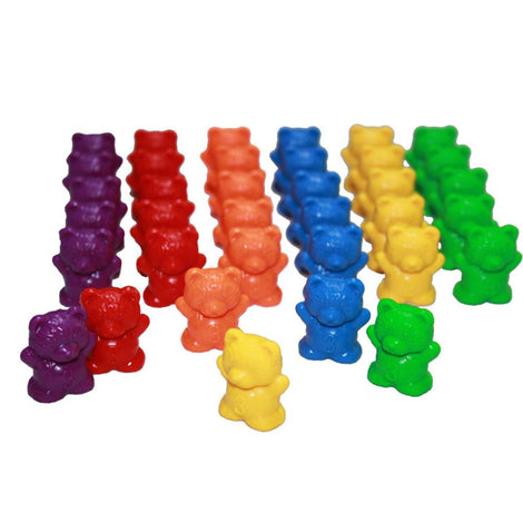 60Pcs Colorful Bear Shape Counters Toy Counting Numbers Classroom Teaching Aids Gift Children Educational Toy Teaching Equipment