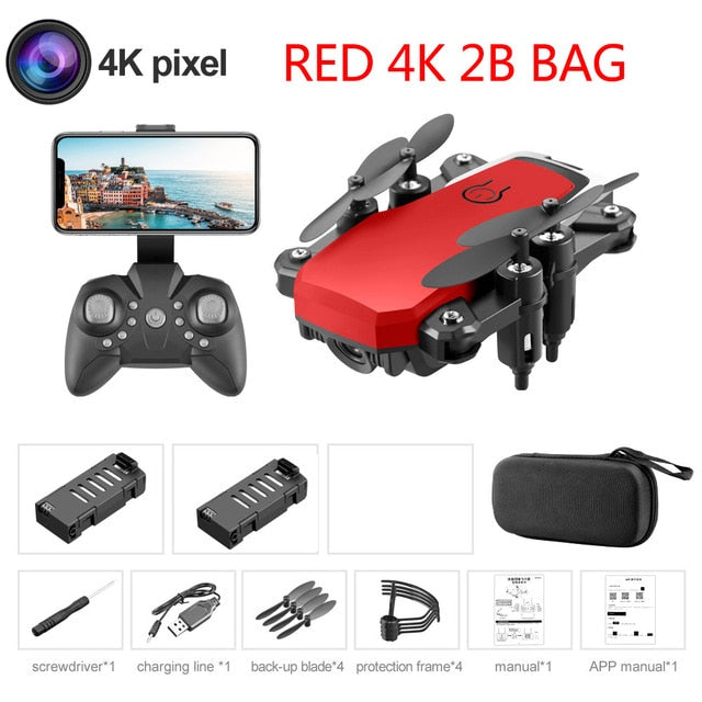 LF606 Mini Drone with 4K Camera HD Foldable Drones One-Key Return FPV Quadcopter Follow Me RC Helicopter Quadrocopter Kid's Toys