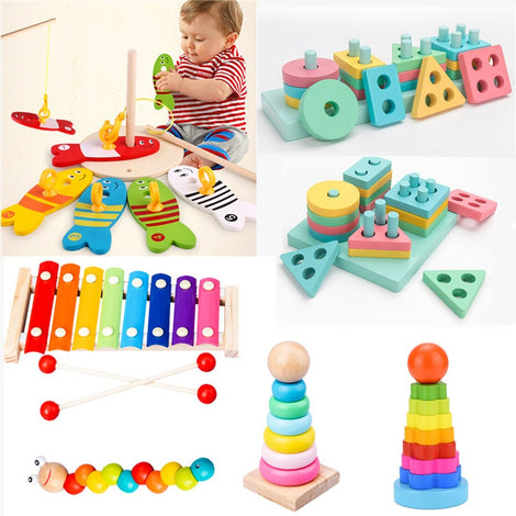 Baby Toys Wooden Toys For Baby 0-12 Months Music Color Digital Cognition Early Educational Toys Tranining Kids Toddler Toys