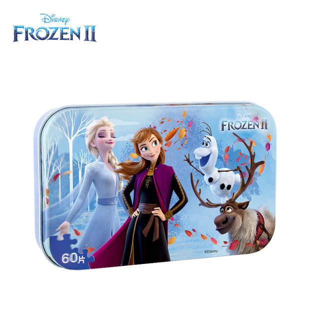 Hot Sale Disney Frozen Car Disney 60 Slice Small Piece Puzzle Toy Children Wooden Jigsaw Puzzles Kids Educational Toys For Baby