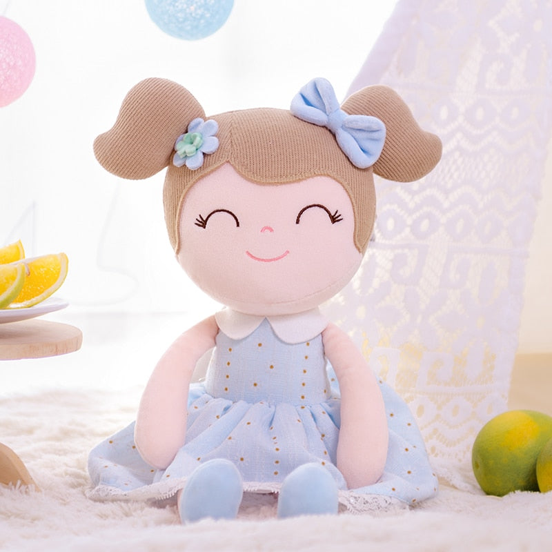 Gloveleya Plush Dolls Spring Girl Baby Doll Gifts blue Cloth Dolls Kids Rag doll Plush Toys Kawaii