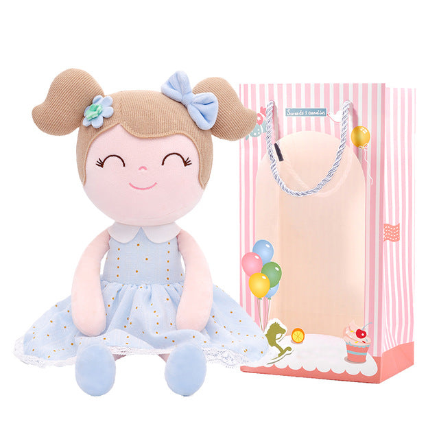 Gloveleya Plush Dolls Spring Girl Baby Doll Gifts blue Cloth Dolls Kids Rag doll Plush Toys Kawaii