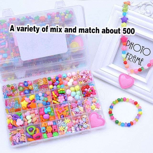 24 grid diy children beaded toy amblyopia corrected beaded educational toys girl gift