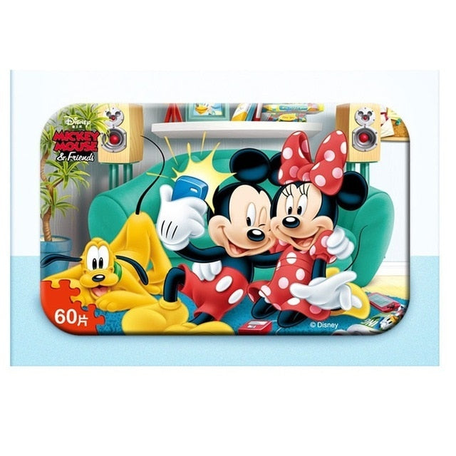 Disney Toy Story Racing mobilization Disney 60 Pieces Of Small Coins Puzzle Children Wooden Puzzle Children Education Toy Baby
