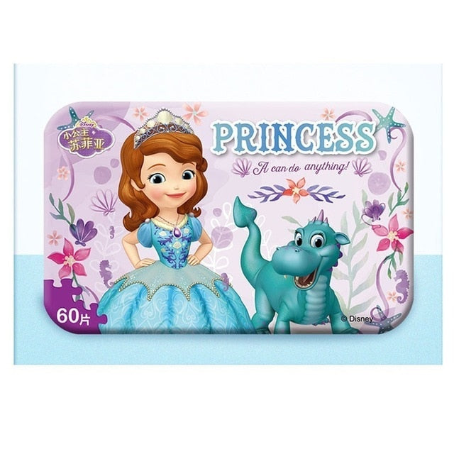 Disney Toy Story Racing mobilization Disney 60 Pieces Of Small Coins Puzzle Children Wooden Puzzle Children Education Toy Baby