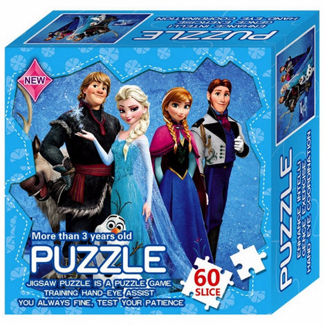 Paper Jigsaw Puzzles Hero Princess Elsa Educational Puzzle For Children Kid Toy Brain Training Game Toys For Baby Christmas Gift