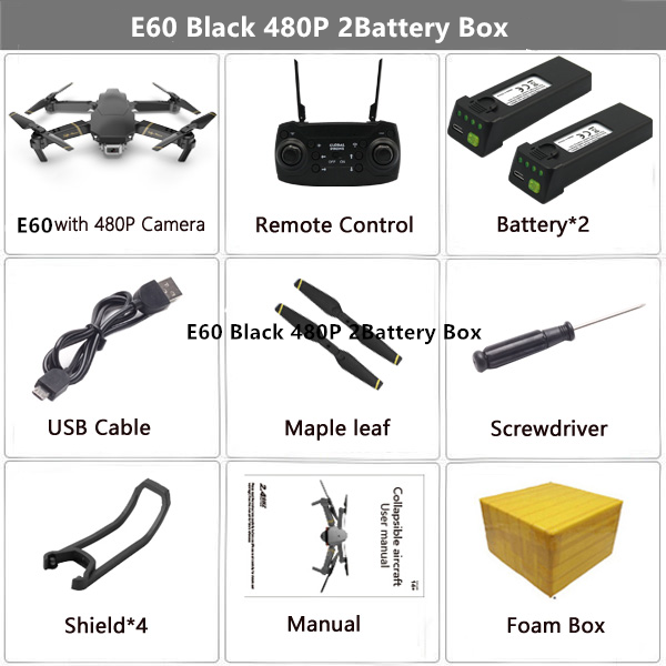 E60 RC Drone with 4K HD Camera FPV WIFI Altitude Hold Function Selife Dron Folding Quadcopter Vs E58 E520 SG106 M69 Drones