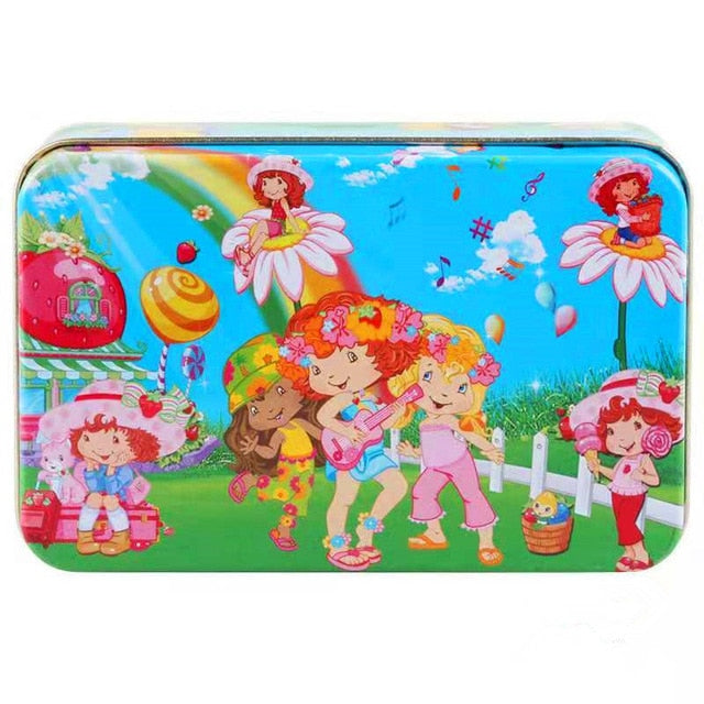 60Pieces Wooden Puzzle Kid Toy Cartoon Animal Wood Jigsaw Puzzle Child Early Educational Learning Toy  Christmas Gift+ Iron Box