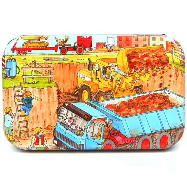 60Pieces Wooden Puzzle Kid Toy Cartoon Animal Wood Jigsaw Puzzle Child Early Educational Learning Toy  Christmas Gift+ Iron Box