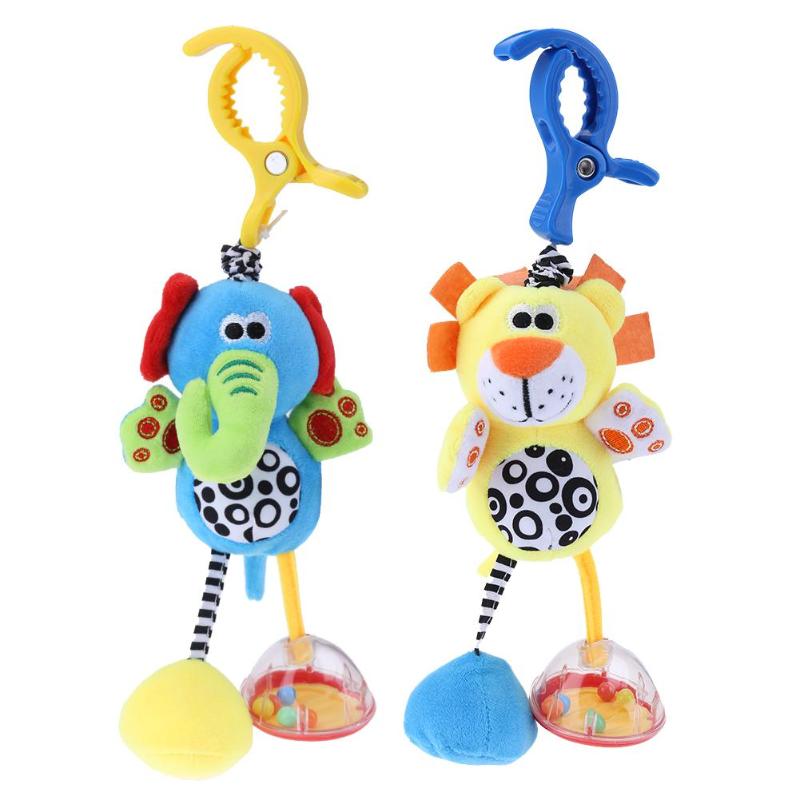 Bbay Toys Hanging Plush Baby Toy Rattle Lovely Cartoon Animal Bell Newborn Stroller Accessories Baby Toys