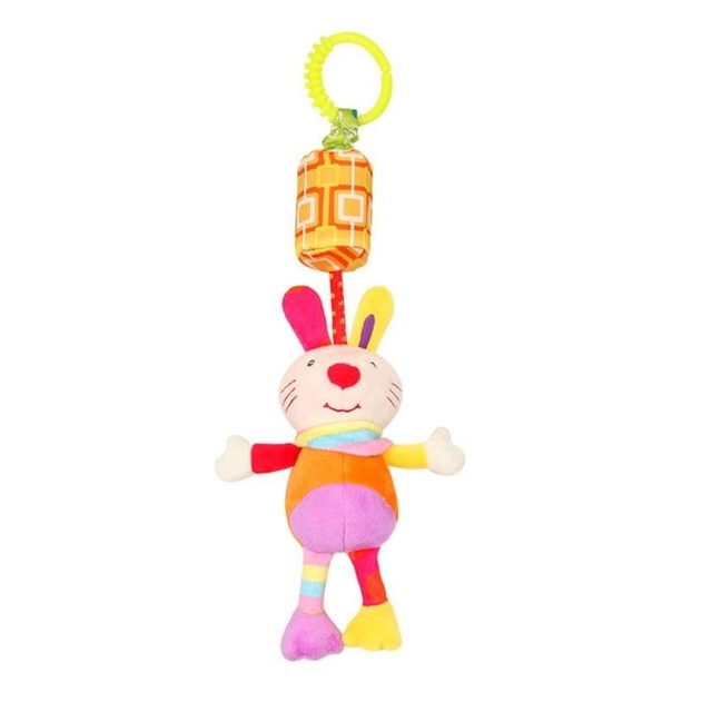 Bbay Toys Hanging Plush Baby Toy Rattle Lovely Cartoon Animal Bell Newborn Stroller Accessories Baby Toys
