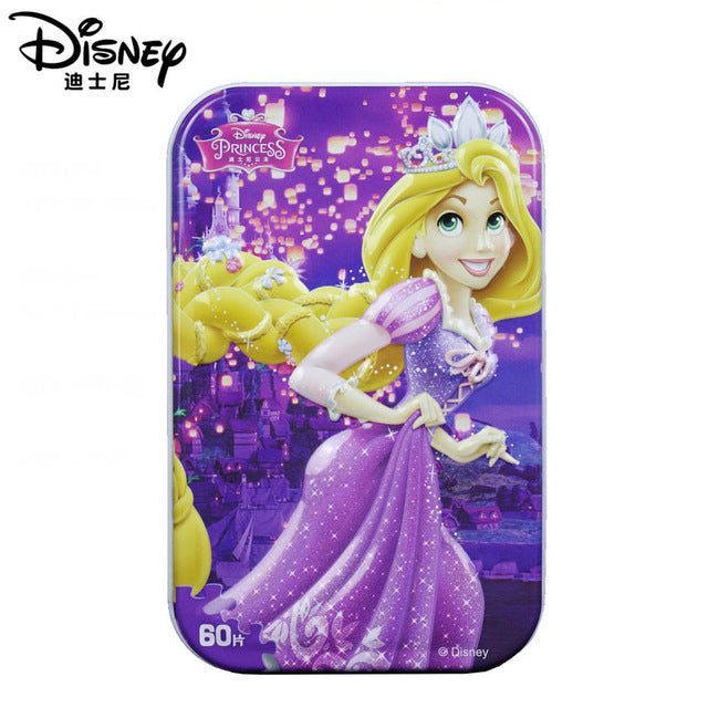 Disney Snow Queen Car Disney 60 Pieces Of Small Coins Puzzle Children Wooden Puzzle Children Education Toy Baby