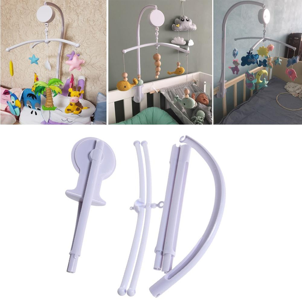 Baby Crib Holder ABS Plastic Plush Hanging Baby DIY Crib Mobile Bed Bell Toy Holder  Degree Rotate Arm Bracket