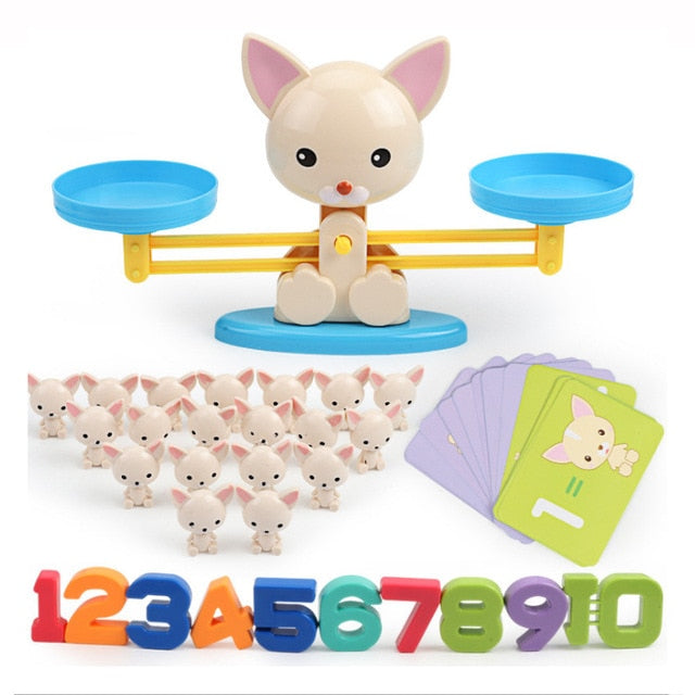 Monkey balance Scale mathematics early childhood education tools arithmetic addition and subtraction card game educational toys