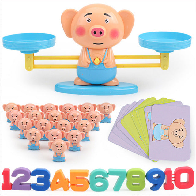 Monkey balance Scale mathematics early childhood education tools arithmetic addition and subtraction card game educational toys