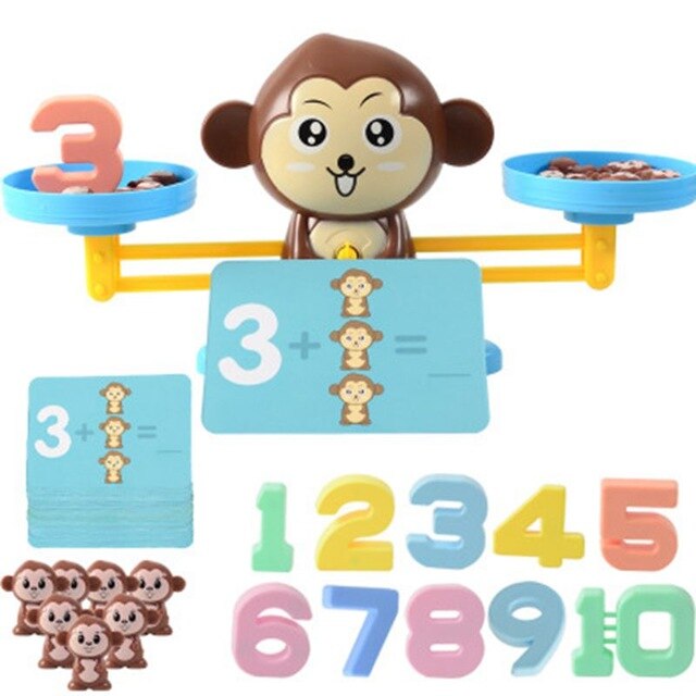 Math Balance Toys  Scale Toy Kids Educational Toys Monkey  Early Learning Balance Children Enlightenment Math Toys